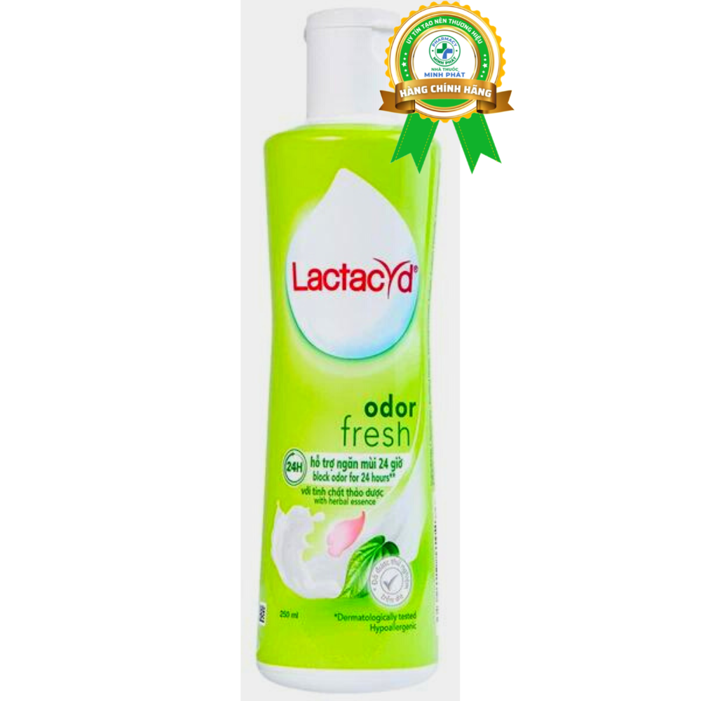 Dung dịch vệ sinh phụ nữ Lactacyd Odor Fresh Sanofi ngăn mùi 24h (250 ml)